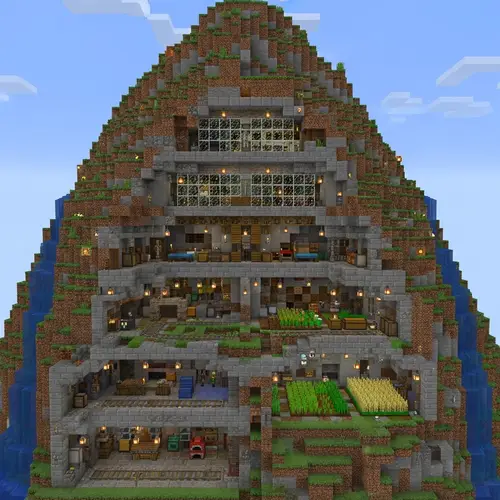 Minecraft Base Inside a Mountain - Creative Build