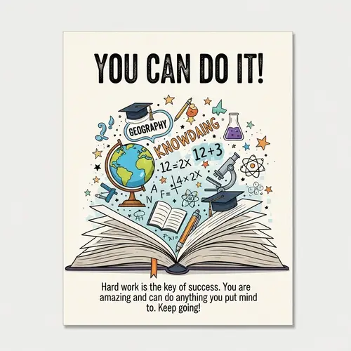 Motivational Card for 11-Year-Old to Succeed in Studies