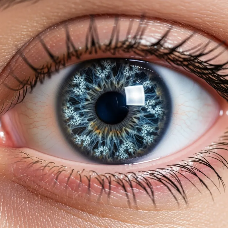 Detailed Fractal Pattern in Human Eye Pupil Detailed Fractal Pattern in Human Eye Pupil