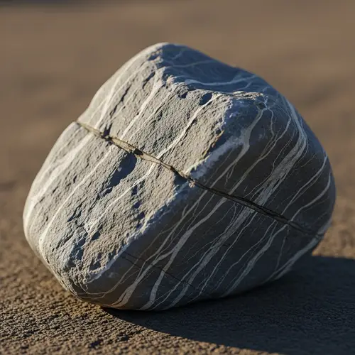 Captivating Play of Light and Shadow on Grey Rock