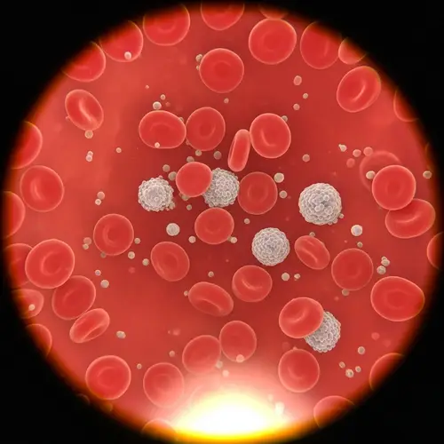 Intricate Details of Red Blood Cells Under Microscope