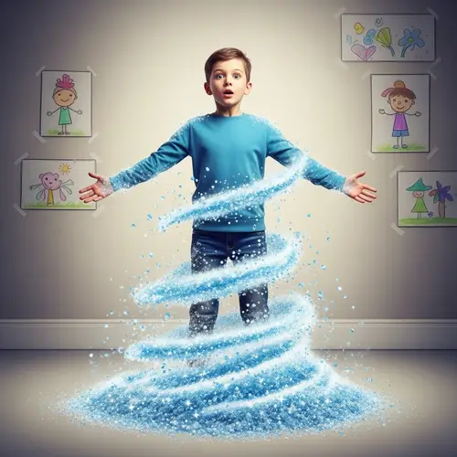 Caucasian Boy Transformation into Ice Spice - Enchanting Scene