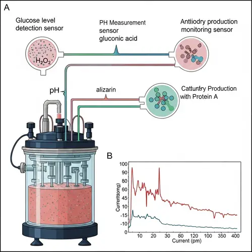 Animal Cell Culture Tank: Sensors for Glucose, pH & Antibody Monitoring