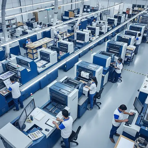 Vibrant Print Shop with Advanced Digital Presses | Printing Industry Essence