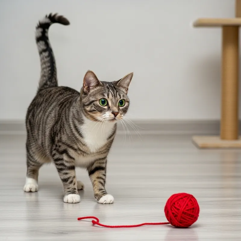 Playful Short-Haired Cat - Adorable Feline Fun