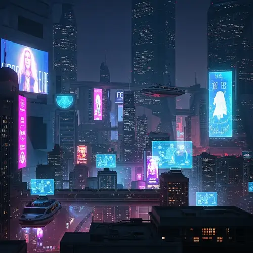 Futuristic Cityscape: Cyberpunk Aesthetic Marvels