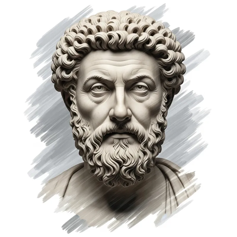 Marcus Aurelius Serious Portrait | Roman Era Artistic Streaks