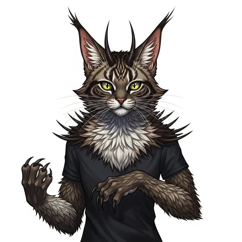 Furry Demon Anthropomorphic Cat Artwork