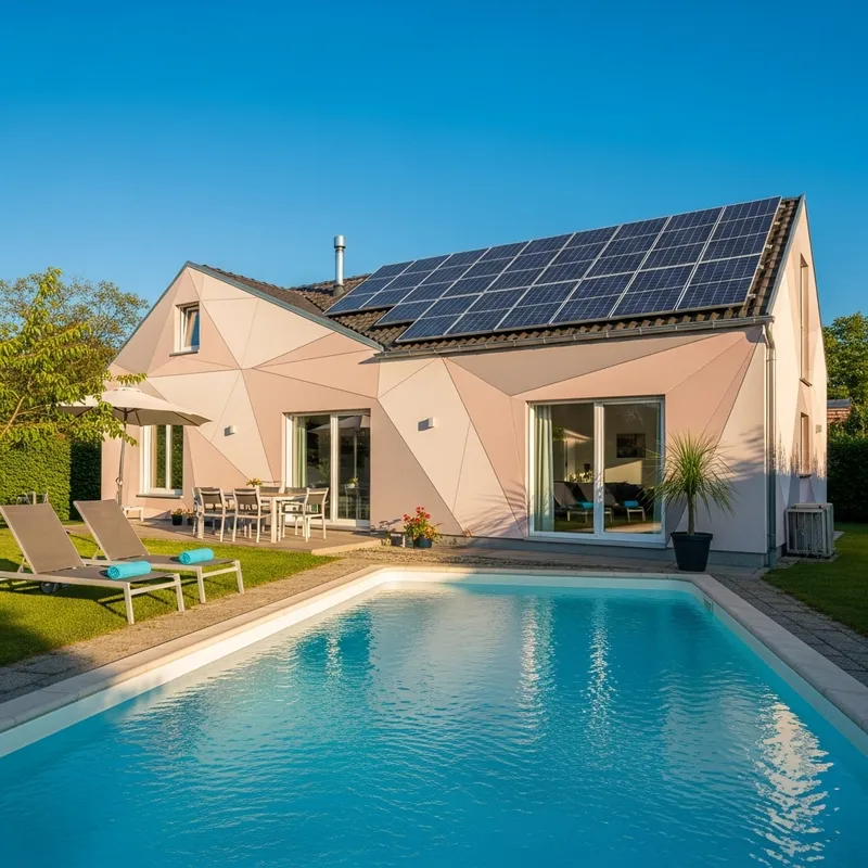Modern House with Swimming Pool & Solar Panels | Eco-Friendly Living