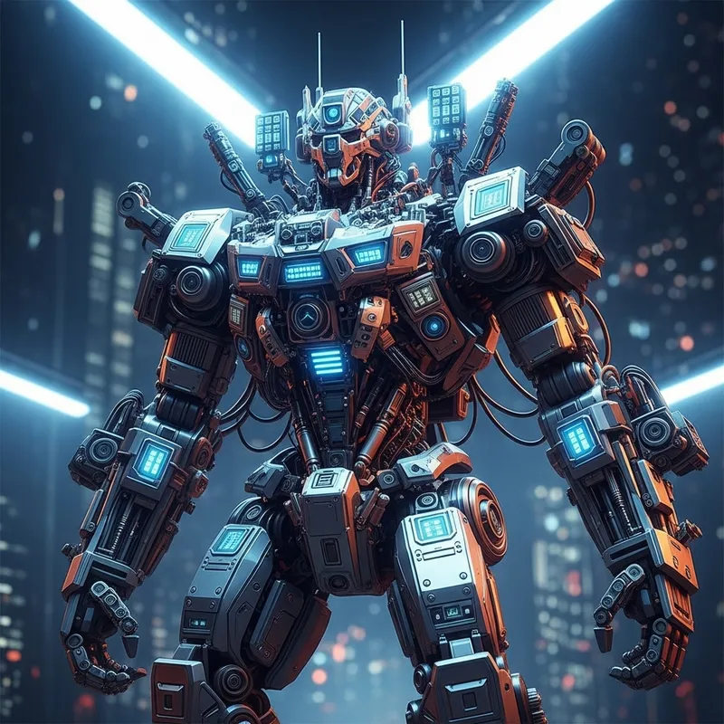 Futuristic Robot Standing Tall