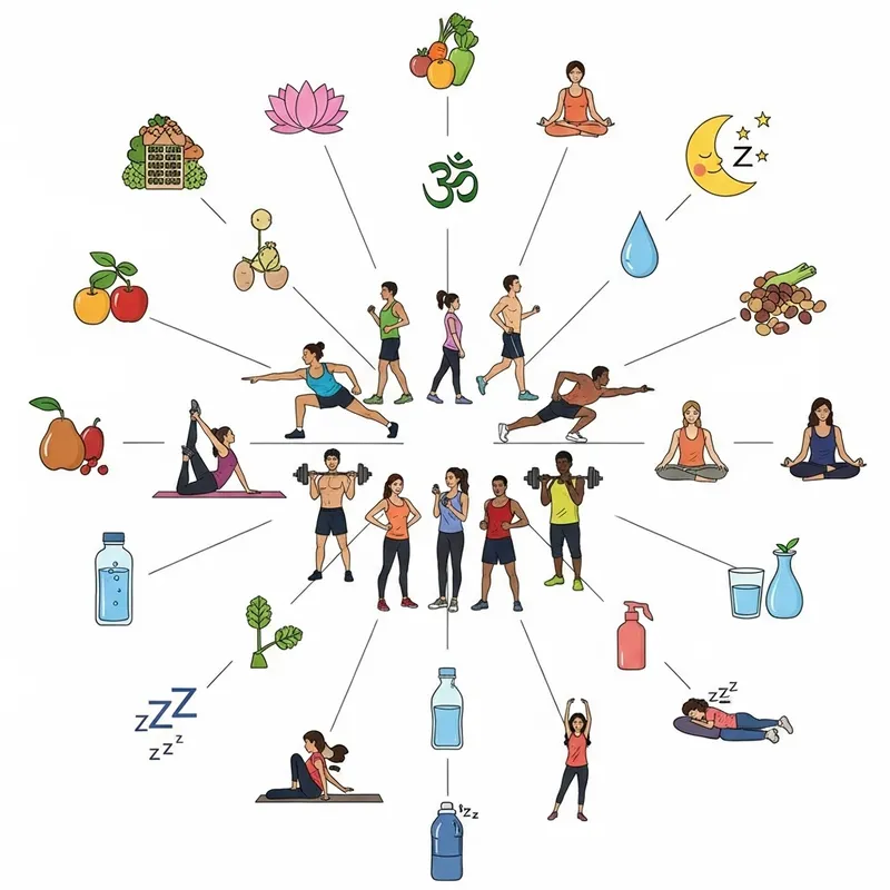 Radial Balance in Health and Wellness Design with Diverse Exercise Group