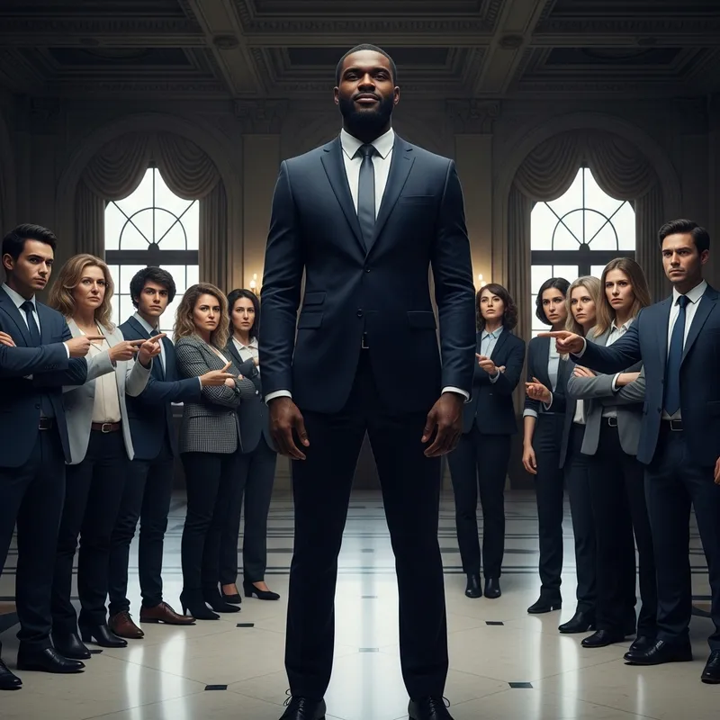 Man Stands Alone in Confidence Amid Criticism Man Stands Alone in Confidence Amid Criticism