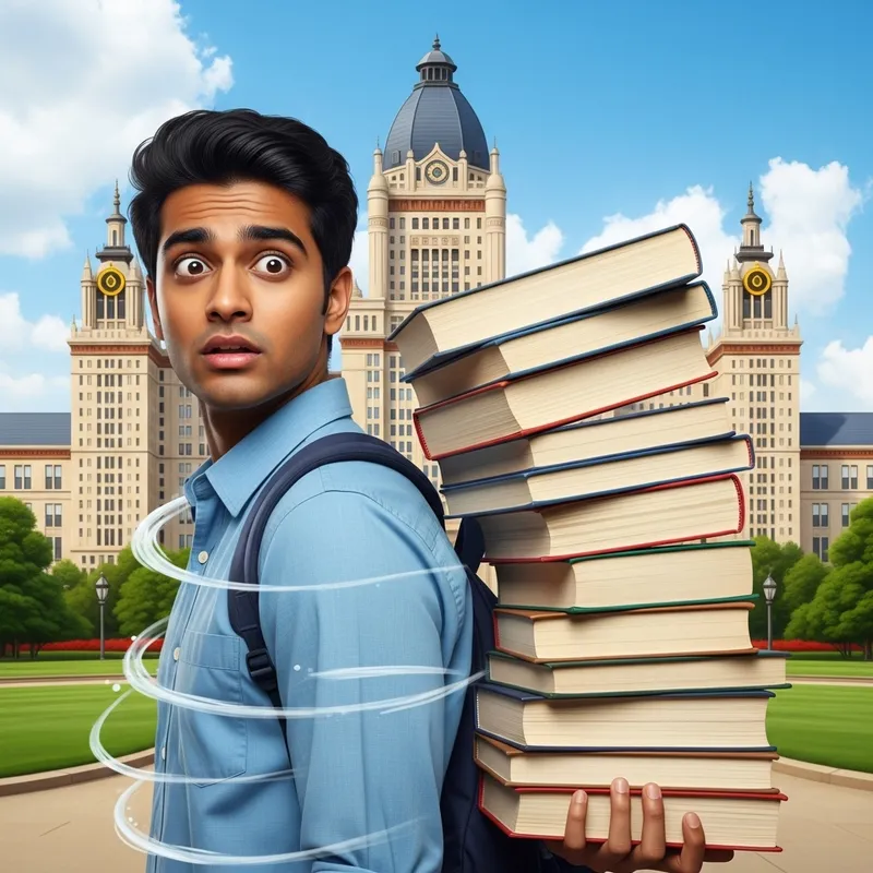 Anxious Freshman University Student Overwhelmed by New Beginnings Anxious Freshman University Student Overwhelmed by New Beginnings