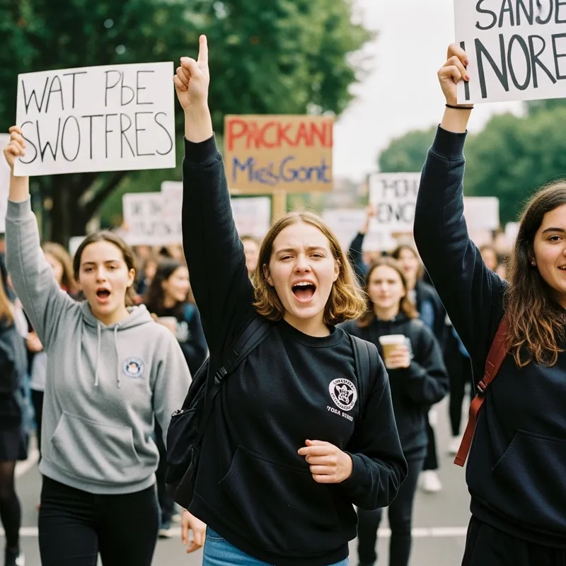 Youth Activism: Dynamic Student Protest Photography