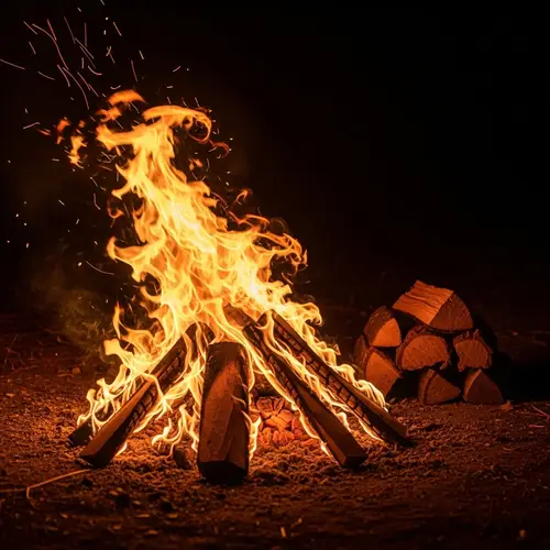 Intense Blaze Fire Image | Fierce Flames in Orange, Red, Yellow