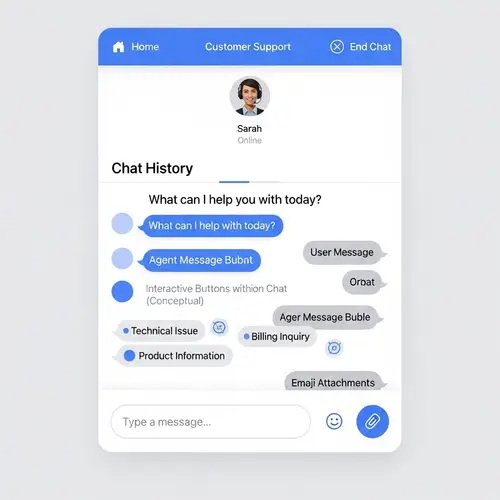 User Interface Design for iPhone Customer Chat Box