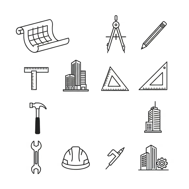 Architectural Structure Design Icons - Free Icon Set