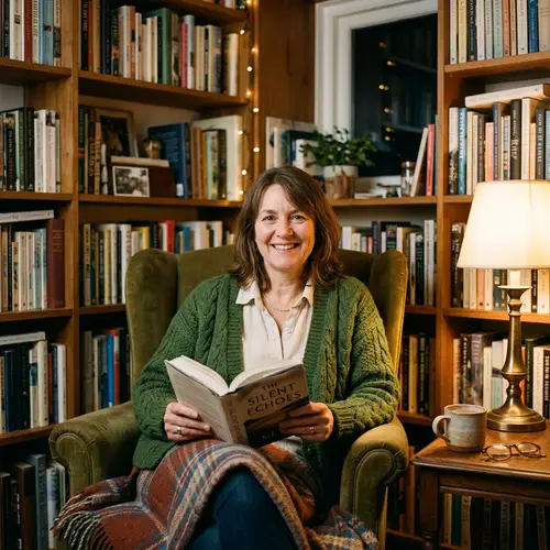 Cozy Writer Portrait in a Reading Nook