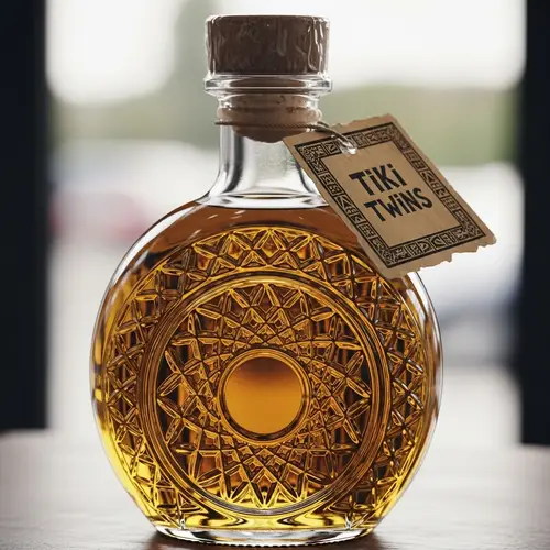 Tiki Twins Tequila - Premium Bottle with Golden Elixir