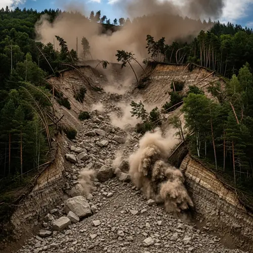 Stunning Landslide: Nature's Power Unleashed