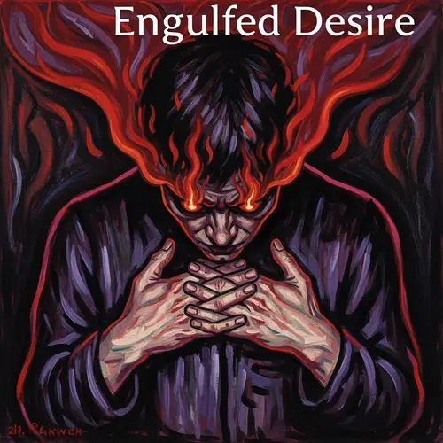 Engulfed Desire - Intense Artwork Symbolizing Passion and Desire