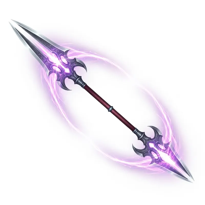 Mythical Gravity Spear with Purple Energies