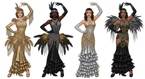 Glamorous 1920s & 1930s Inspired Female Dancers