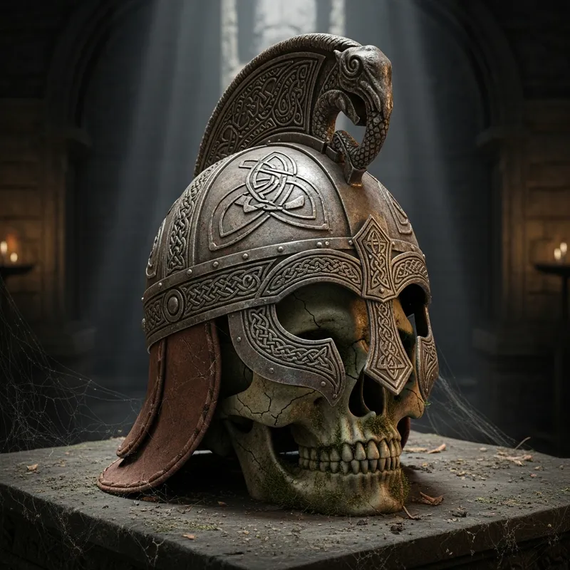 Vintage Skull Helmet - Intrigue of the Past