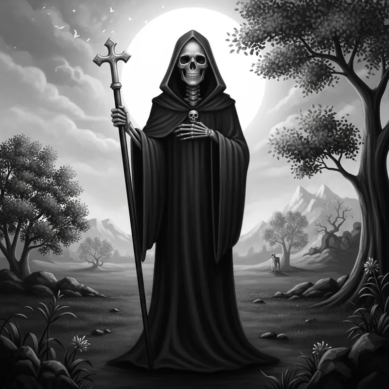 Ethereal Depiction of Death: Surreal Landscape Inspired by Dali