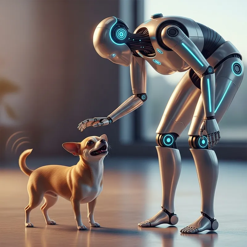 AI Agent and Chihuahua Interaction