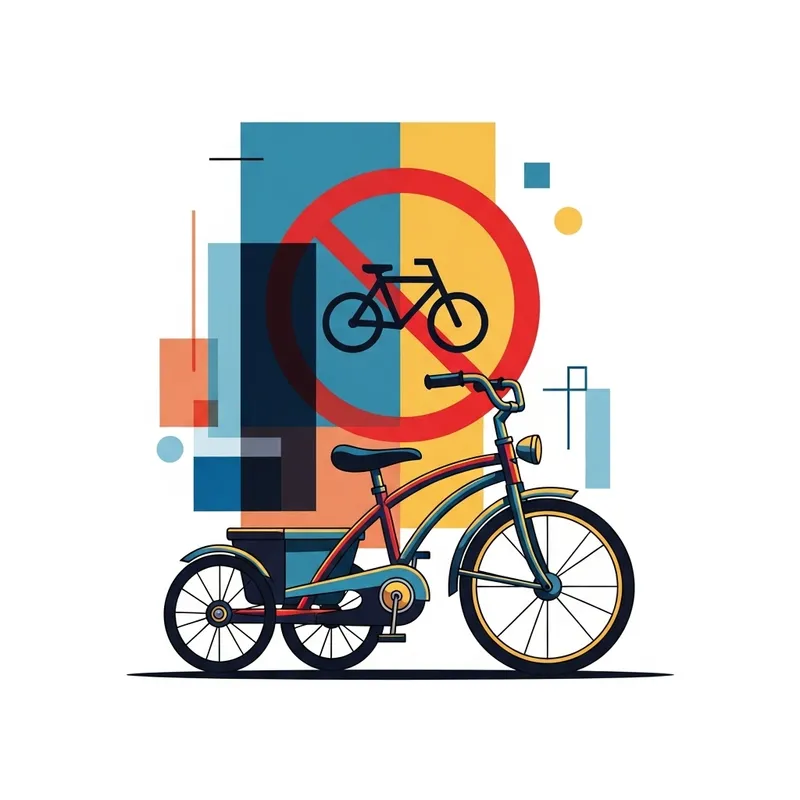 Tricycle Ban Abstract Geometric Design