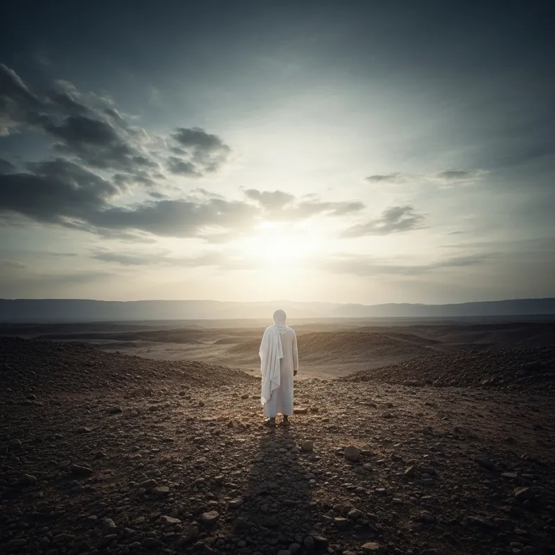 Ethereal Desert Landscape in Karbala - Hussain Ibn Ali Encounter Ethereal Desert Landscape in Karbala - Hussain Ibn Ali Encounter