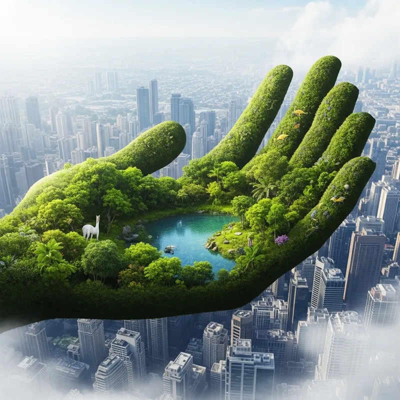 Enchanting Green Forest & River in Urban Jungle Enchanting Green Forest & River in Urban Jungle