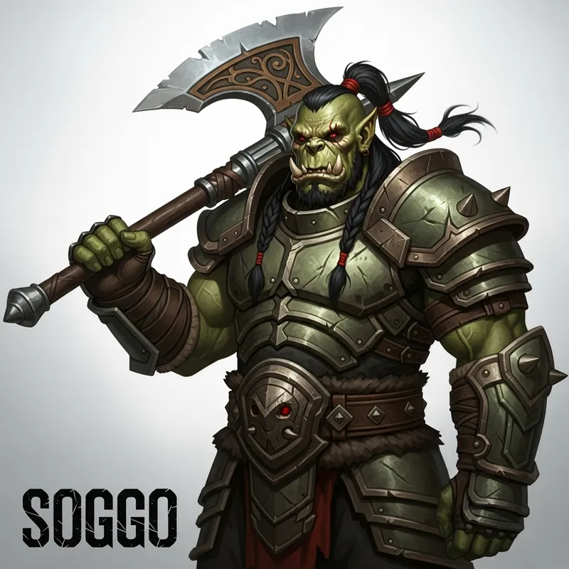 Muscular Orc Warrior Soggo | Fantasy Battle Armor