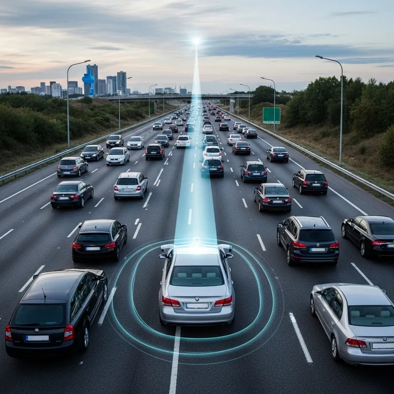 Caution: Driverless Silver Sedan Ascends to Heaven