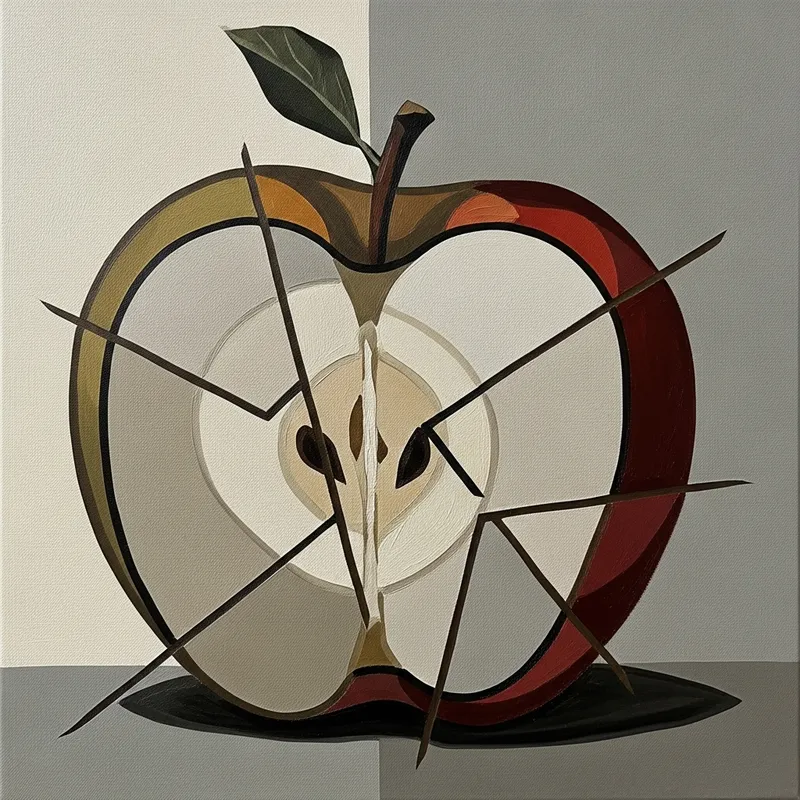 Cubist Apple Art: A Modern Take on Tradition