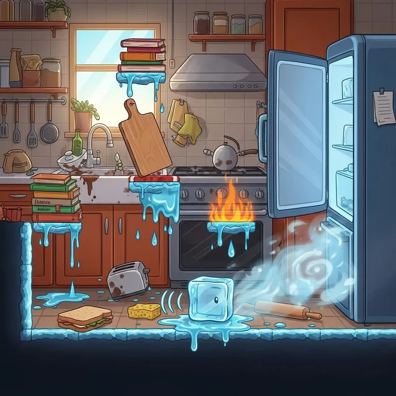2D Ice Cube Kitchen Adventure: Save the Ice Cube Game