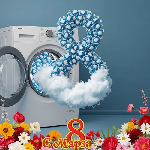 Magical Laundry Capsules Cloud Emerges from Washing Machine | March 8 Festive Vibe