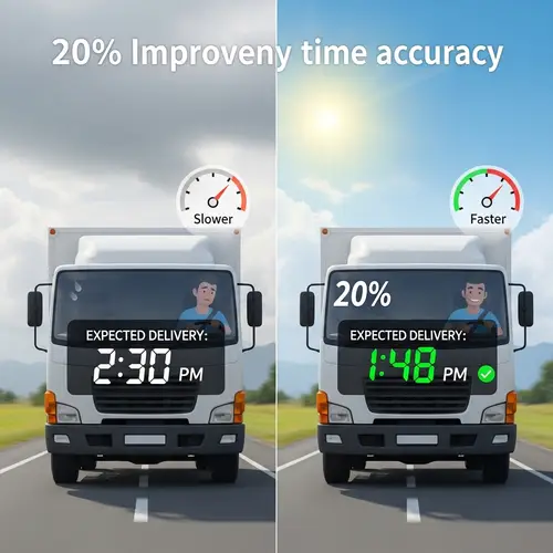 20% Improvement in Delivery Time Accuracy - Visual Comparison