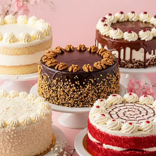 Delicious Cake Shop | Vanilla, Chocolate & Red Velvet Cakes