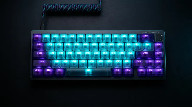 Sleek Mechanical Gaming Keyboard Photography
