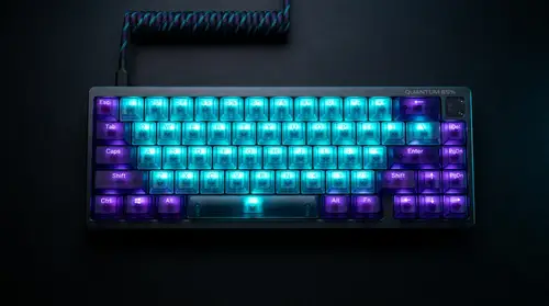 Sleek Mechanical Gaming Keyboard Photography