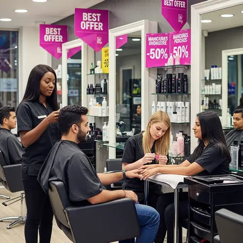 Diverse Unisex Salon: Stylish Hair & Beauty Services in a Vibrant Atmosphere