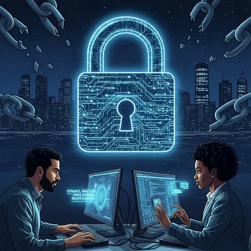 Illustration of Cyber Hacking Threats | Internet Security