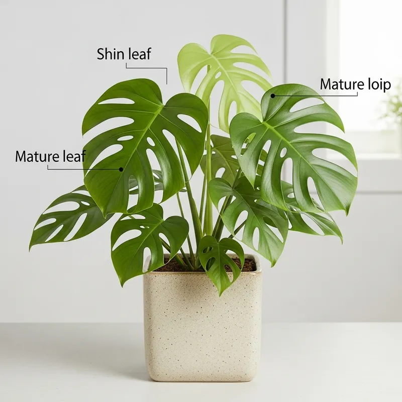 Monstera Deliciosa Plant in Stylish Ceramic Pot