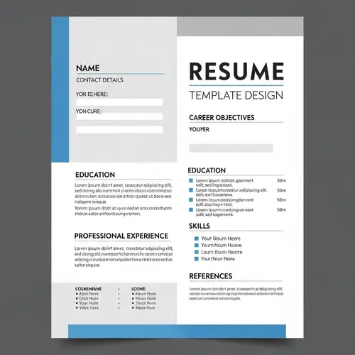 Professional Resume Template | Fillable CV Design
