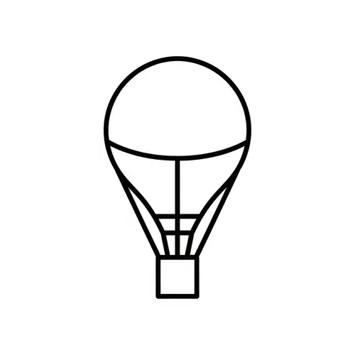 Simple Balloon Coloring Page for 2-Year-Olds