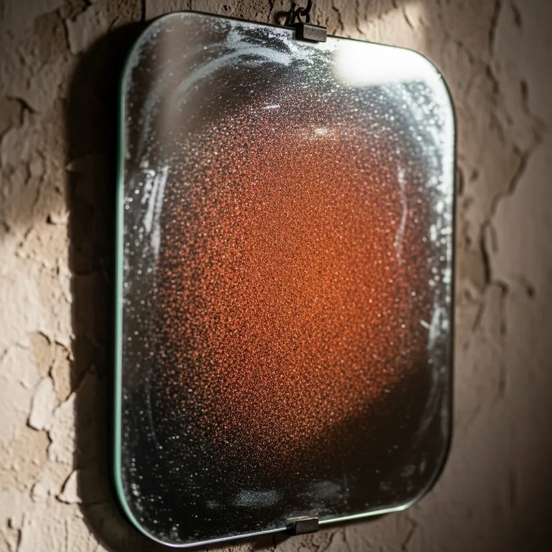 Vintage Mirror with Dust - Surreal Time Trap