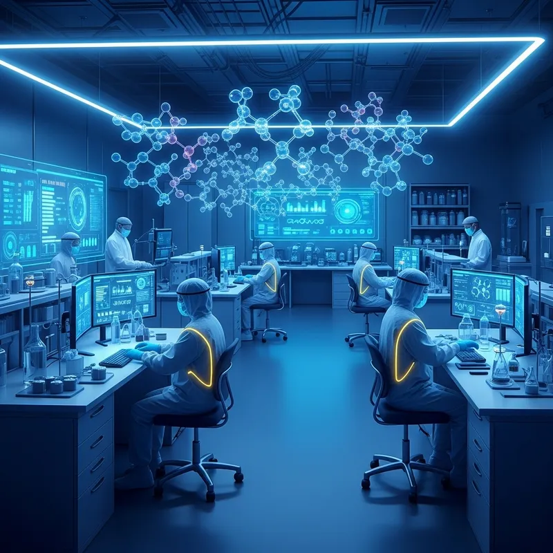 Futuristic Research Lab - Cutting-Edge Technology & Scientists Futuristic Research Lab - Cutting-Edge Technology & Scientists