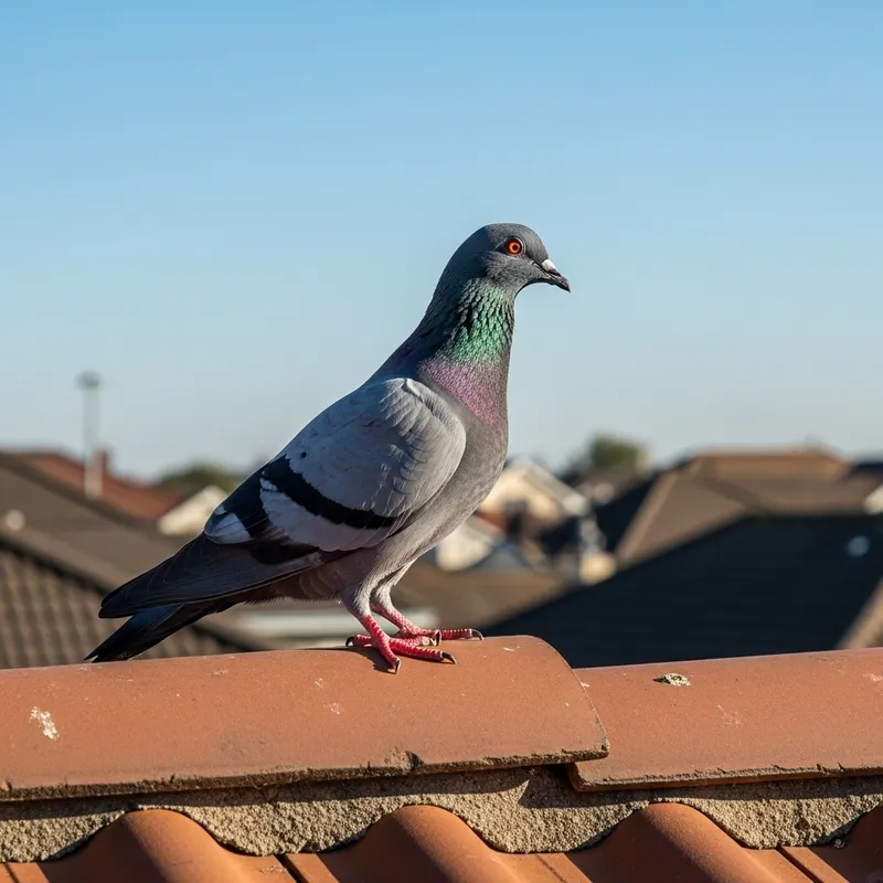 Beautiful Pigeon with Shimmering Feathers